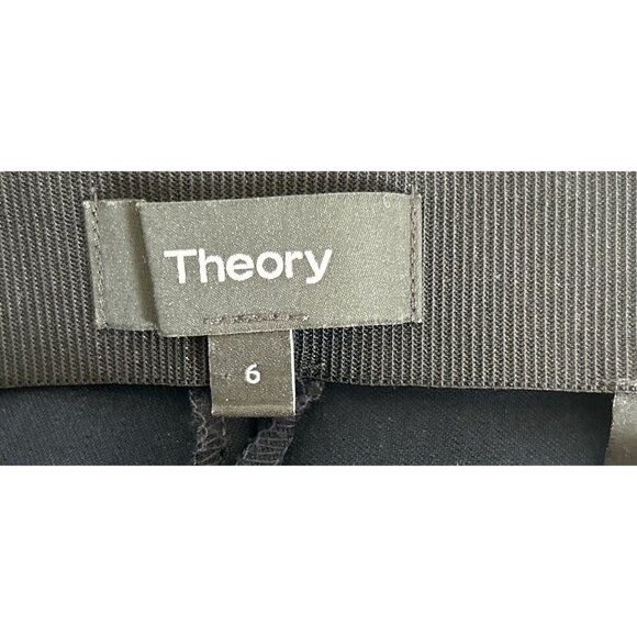 Theory Womens Blue Slim Ankle Pants Size 6 Side Zip Stretch Office Casual - Picture 5 of 8